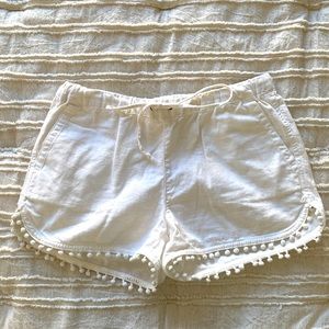 White linen J.Crew beach shorts, XS